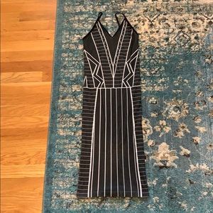 BCBG black and white dress